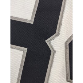 Men'S White # 34 Breathable Rugby Shirt, Sports V-Neck Short Sleeved Training Shirt, Classic Embroidered American Football Shirt