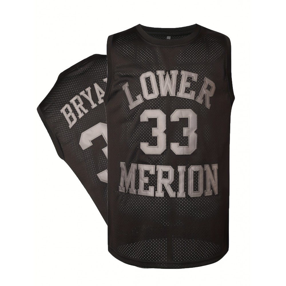 Stitched #33 Black Basketball Jersey