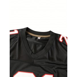 Men'S American Football Sweatshirt # 21 Black Sweatshirt Suitable For Training Competitions Team Sports S-XXXL