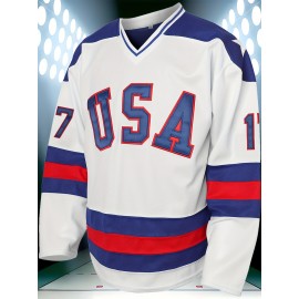 17 Men'S Baseball Jacket White Black Sports Training Jersey White Comfortable Casual S-3XL