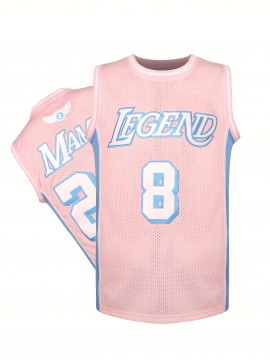 Pink & Blue Men'S Basketball Jersey - #8-24 100% Polyester Sleeveless Sports Uniform - Round Neckline, Machine Washable, Athletic Apparel24 SoldSold BySportCrest