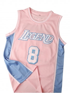 Pink & Blue Men'S Basketball Jersey - #8-24 100% Polyester Sleeveless Sports Uniform - Round Neckline, Machine Washable, Athletic Apparel24 SoldSold BySportCrest