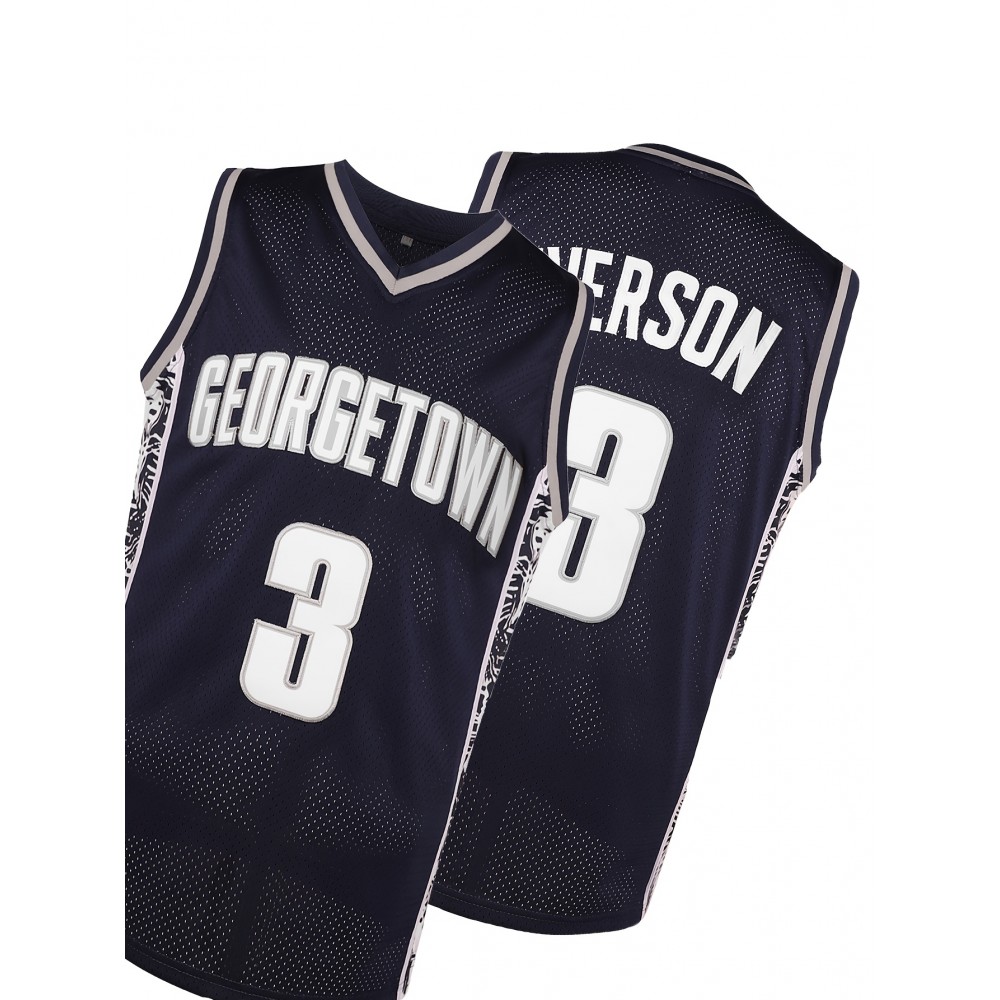 Polyester Georgetown 3 Embroidered Basketball Jersey For Men Slight Stretch Fabric Versatile For Basketball Jersey