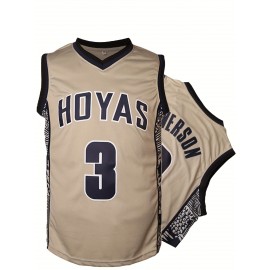 Number 3 Polyester V-Neck Men'S Basketball Jersey