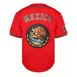 Men'S Mexico Embroidered Baseball Jersey