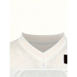 1pc Men'S #33 Polk High Embroidered American Football Jersey - Polyester V-Neck Sports Shirt for Training, Games, Casual Outings - Loose Fit for Adults, Teens, Unisex - Spring, Summer, Fall