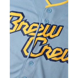 Men's Light Blue #22 Baseball Jersey - Embroidered 