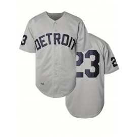 Men'S Classic #23 Detroit Embroidered Baseball Jersey