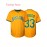 Men'S # 33 Yellow Sewing V-neck Baseball Shirt Polyester Knitted Fabric Loose Fit Button Closure Casual Sports Top Suitable For Team Sports Fishing Hiking Running Cycling Perfect For Party Beach Summer Activities Size S-3XL