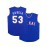Letter And Number 53 Embroidery, Men'S Short Sleeve V-neck Baseball Jersey, Comfy Top For Training And Competition