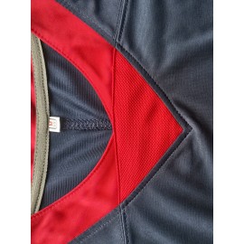 Men'S Blue #7 V-Neck Rugby Shirt, Breathable Polyester Sports Top, Classic Embroidered American Football Jersey, Loose Fit for Training, Running, Hiking & Outdoor Activities, All-Season Wear