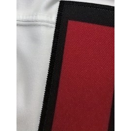 Men's White #23 Breathable Rugby Shirt - Embroidered American Football Design, V-Neck Short Sleeve Training Top with Red Accents, Loose Fit for Sports, Casual & Outdoor Activities, Rugby Jersey