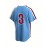 Men'S #3 Blue Baseball Jersey, Classic Retro Letter Embroidery Design Breathable Short Sleeve T-Shirt For Training Competition
