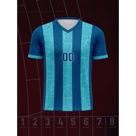 Customizable Youngsters' Soccer Jersey - V-Neck, Comfort Fit with Name & Number, Perfect for Sports & Outdoor Activities, Soccer Accessories