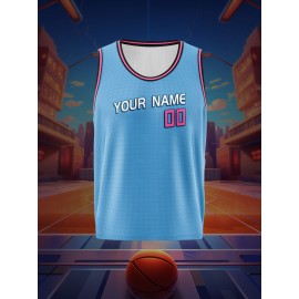 [Loose Breathable Jersey] Customizable Breathable Sleeveless Basketball Jersey Shirt | Boys Loose Fit, Personalized Top For Sports & Workout