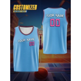 [Loose Breathable Jersey] Customizable Breathable Sleeveless Basketball Jersey Shirt | Boys Loose Fit, Personalized Top For Sports & Workout