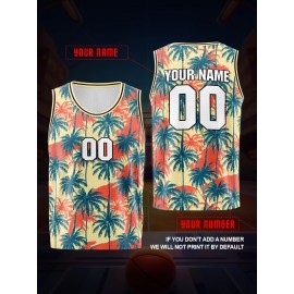 Custom Youngsters' Basketball Jersey with Name & Number - Breathable, Comfort Fit for Training & Games, Perfect for Halloween & Outdoor Activities