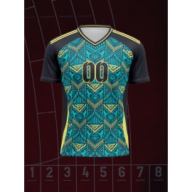 [Custom Soccer Jersey] Personalized Comfort Fit Youngsters' Soccer Jersey - V-Neck, Breathable Polyester, Machine Washable