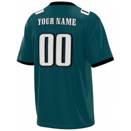 Custom Plus-Size Women's Football Jersey - Personalized Team Name & Number, Vibrant Teal V-Neck Summer Sportswear, Breathable Athletic Top for Sports Meetings, Travel Photo Shoots