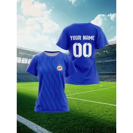 Women's Custom Soccer Jersey Personalized Name & Number - Two-Tone Red/White Athletic top - Non-Stretch Fabric for Soccer, Baseball, Gym - Custom Sports Apparel Gift for Female Players, Outdoor Sports Attire, Vibrant Stripe Design, Durable Sportswear