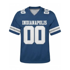 Customizable Plus Size Football Shirt for Women - Personalized Name & Number, V-Neck Short Sleeve, Breathable Summer Sports Jersey, Los Angeles City Team Gift, Football Jersey, Casual Wear, Sporty Design, Comfortable Fit, PLUS SIZE