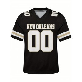 Customizable Plus Size Football Shirt for Women - Personalized Name & Number, V-Neck Short Sleeve, Breathable Summer Sports Jersey, Los Angeles City Team Gift, Football Jersey, Casual Wear, Sporty Design, Comfortable Fit, PLUS SIZE