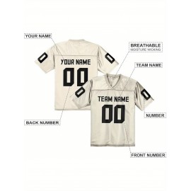 Custom Football Jersey Replica - Personalized Team Name& Number, Fan Gift Shirt for Women, Sizes 1XL-6XL, Ideal for Sports, Events& Casual Wear