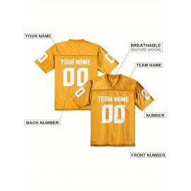 Custom Football Jersey Replica - Personalized Team Name& Number, Fan Gift Shirt for Women, Sizes 1XL-6XL, Ideal for Sports, Events& Casual Wear