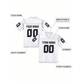 Custom Football Jersey Replica - Personalized Team Name& Number, Fan Gift Shirt for Women, Sizes 1XL-6XL, Ideal for Sports, Events& Casual Wear