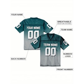Custom Football Jersey Replica - Personalized Team Name& Number, Fan Gift Shirt for Women, Sizes 1XL-6XL, Ideal for Sports, Events& Casual Wear