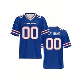 Women's Custom Football Jersey - Personalized Soccer-like sportswear, V-Neck Non-Stretch Tee, Team & Number Customization, Dark Green & Black Color Block for Football, Soccer, Casual Sports - Plus-Size Athletic Shirt, Comfortable Fit