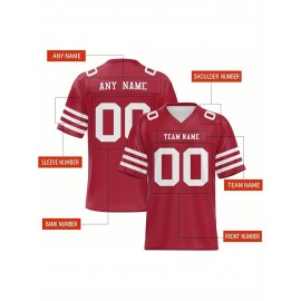 Women's Custom Football Jersey - Personalized Soccer-like sportswear, V-Neck Non-Stretch Tee, Team & Number Customization, Dark Green & Black Color Block for Football, Soccer, Casual Sports - Plus-Size Athletic Shirt, Comfortable Fit