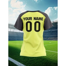 Customizable Women'S Plus Size Football Jersey - Soft & Breathable, Personalized Name & Number, Black with Red Accents, Perfect for Training, Sports Events & Casual Wear, Sports Event Apparel | Customizable Jersey | Comfortable Fit, Football Shirts