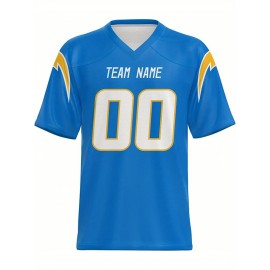 Women's Custom Football Jersey - Personalized Soccer-like sportswear, V-Neck Non-Stretch Tee, Team & Number Customization, Dark Green & Black Color Block for Football, Soccer, Casual Sports - Plus-Size Athletic Shirt, Comfortable Fit