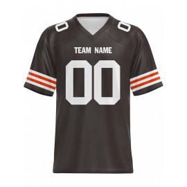 Women's Custom Football Jersey - Personalized Soccer-like sportswear, V-Neck Non-Stretch Tee, Team & Number Customization, Dark Green & Black Color Block for Football, Soccer, Casual Sports - Plus-Size Athletic Shirt, Comfortable Fit